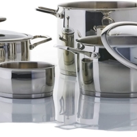 batteria 6 pezzi accordo Moneta acciaio inox - per tutti i piani cottura