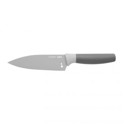 Coltello chef con sfila erbette 14cm grigio - Leo