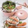  COCOTTE 24CM 2M IN ALLUMINIO ANTIADERENTE - PINK COOKUT 